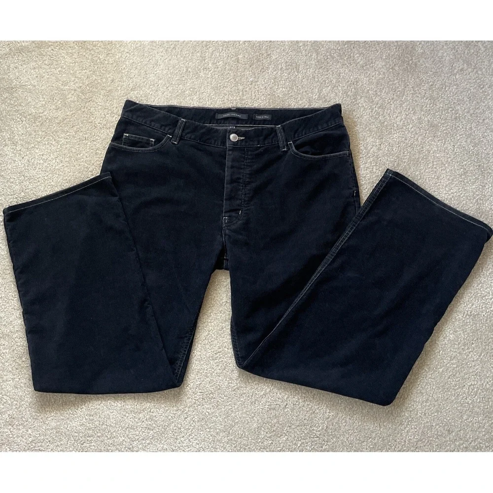 VTG Marc Jacobs Made in Italy Black Corduroy Pants Gibo SpA Men's US 38 RARE Y2K